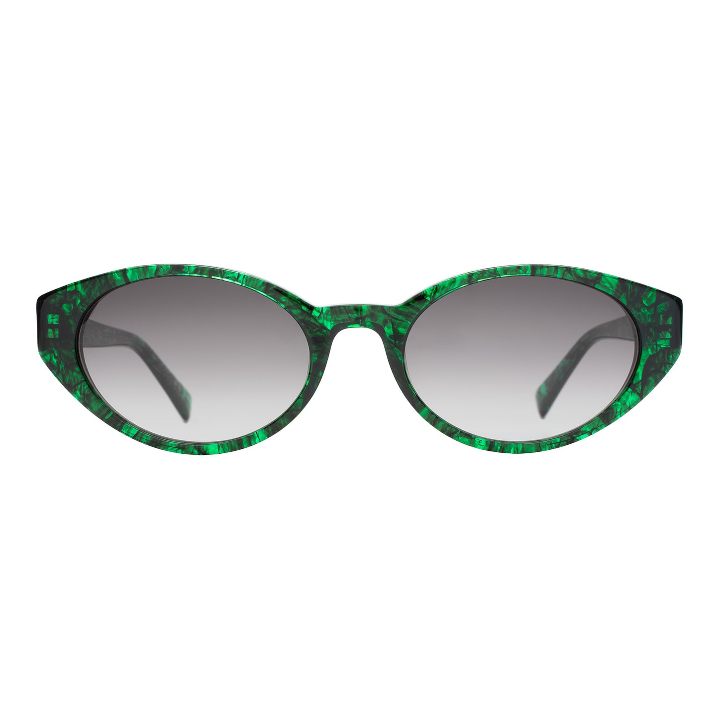 Collins Sunglasses shown in Emerald with Grey Gradient lenses