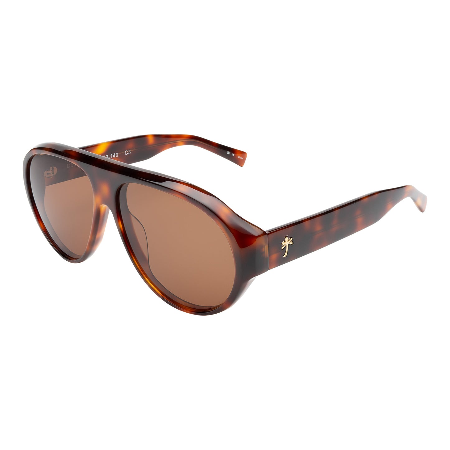 Douglas Sunglasses shown in Mahogany with Brown lenses at an isometric angle