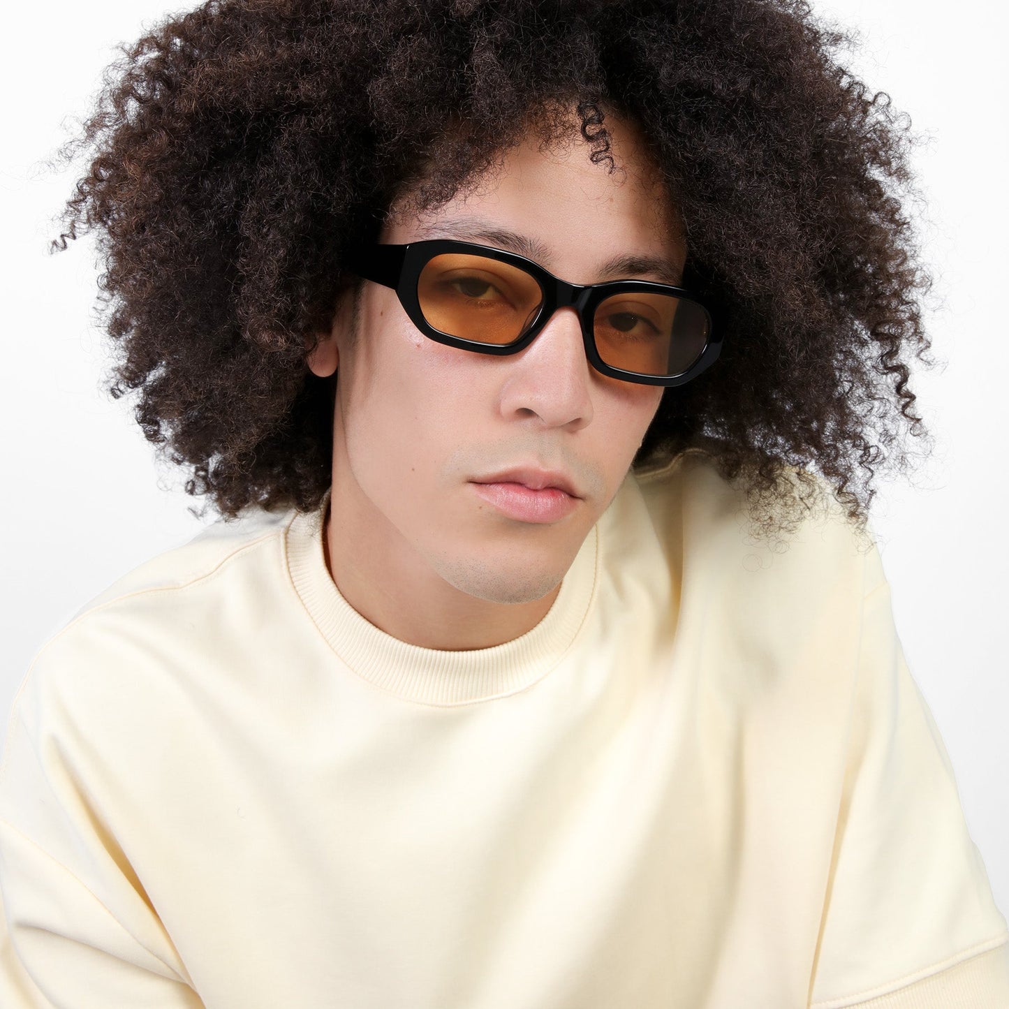 Man wearing La Gorce Sunglasses in Black with Yellow See Through lenses