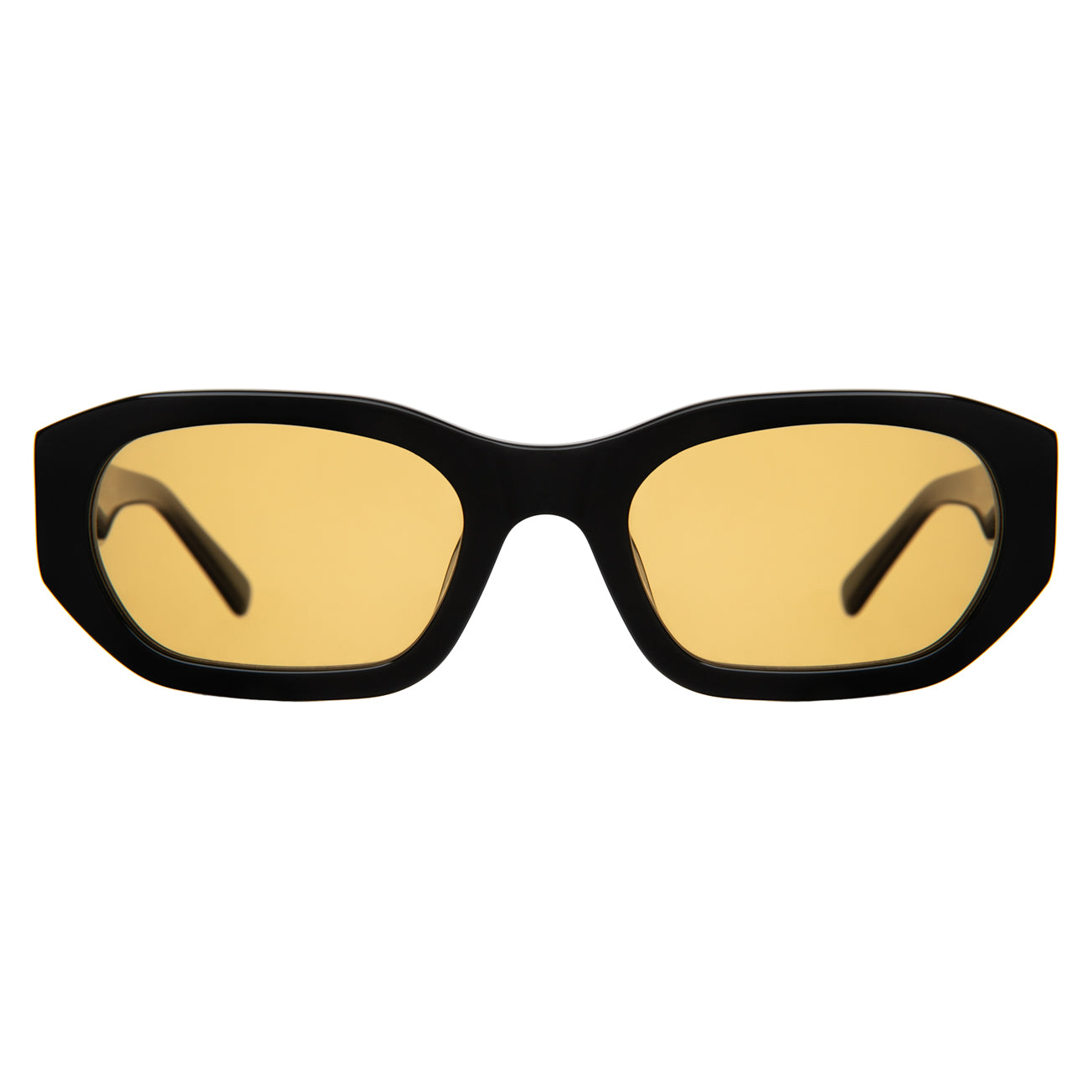 La Gorce Sunglasses in Black with Yellow See Through lenses