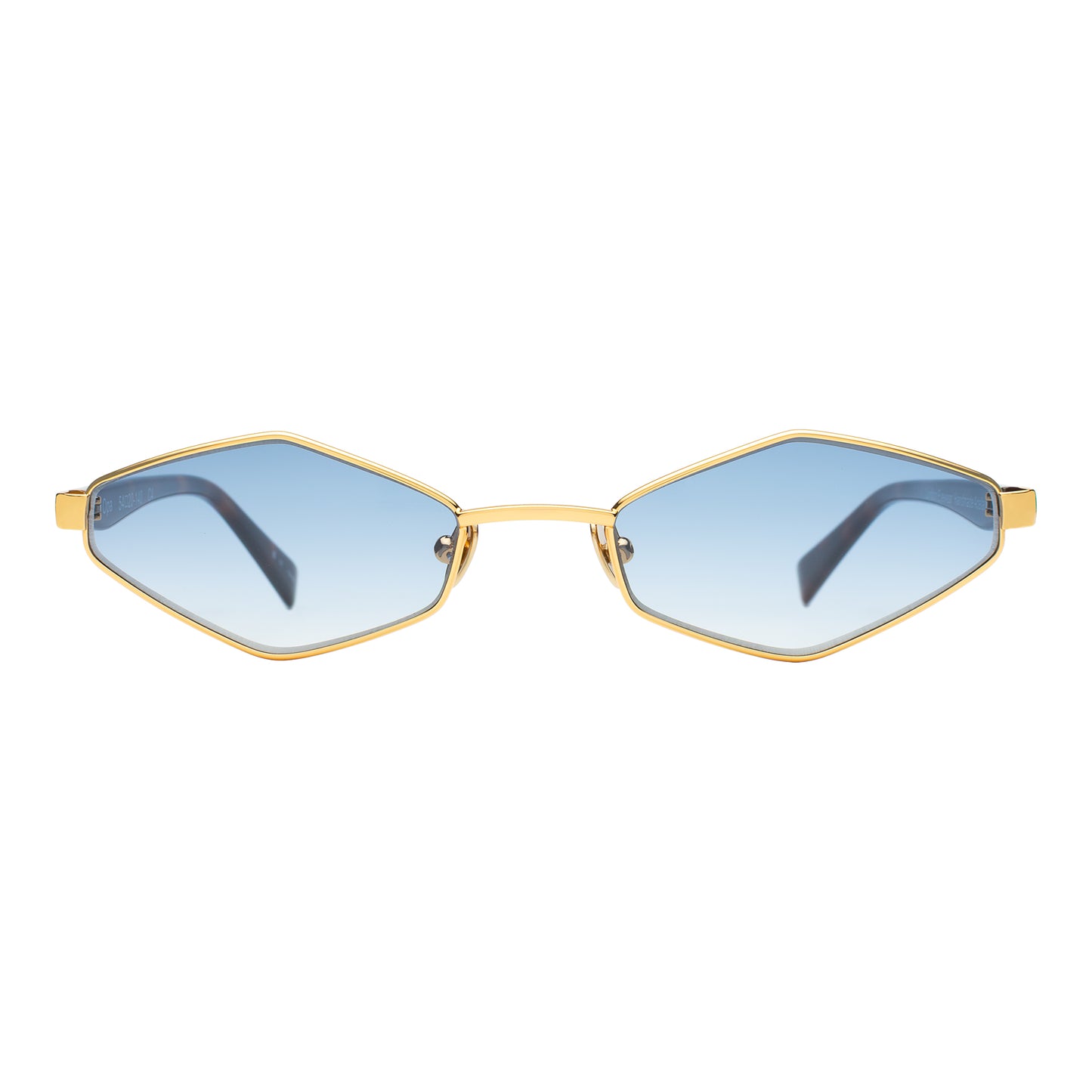Opa Sunglasses shown in Gold/Havana with Blue Gradient lenses