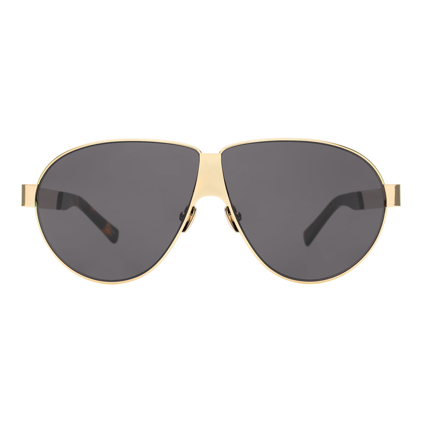 Tommy sunglasses in gold with dark lenses on a white background
