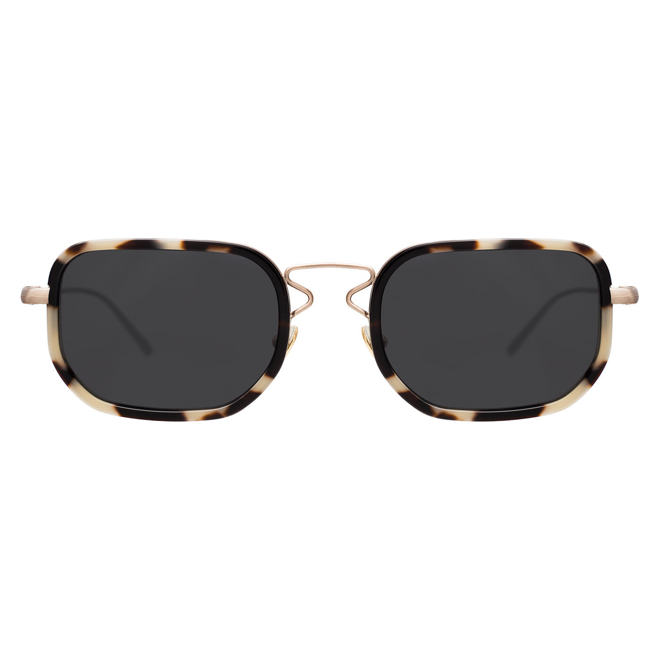 Venetian Sunglasses in White Tortoise with Grey lenses
