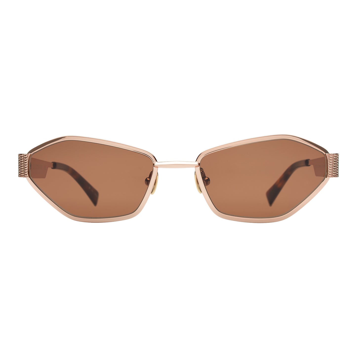 Vista Sunglasses in Rose Gold with Brown lenses