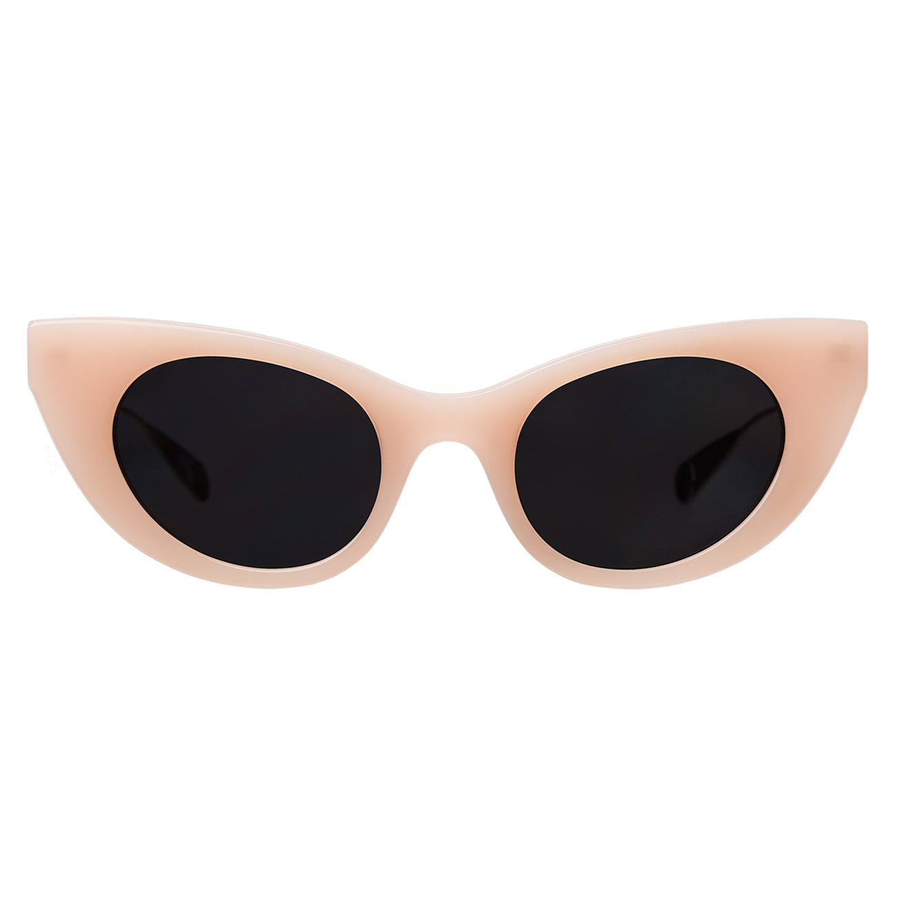 Angelica Sunglasses shown in Pink with Gold temples and Grey lenses