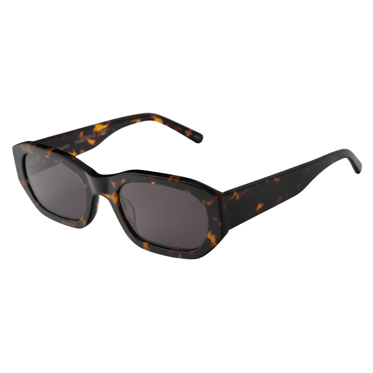 La Gorce Sunglasses in Tortoise with Grey lenses at an isometric angle