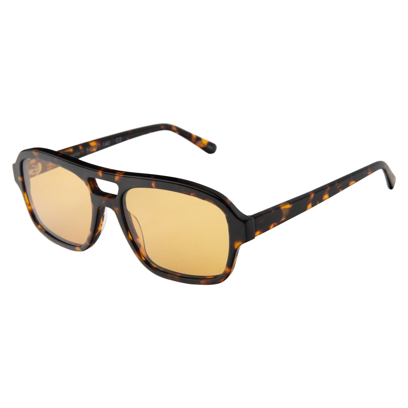 Morningside Sunglasses in Tortoise with Yellow See Through at an isometric angle